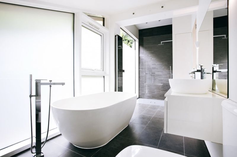 Bronlei Woods modern white bathroom