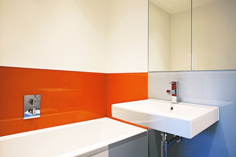 Bronlei Woods modern bathroom in orange